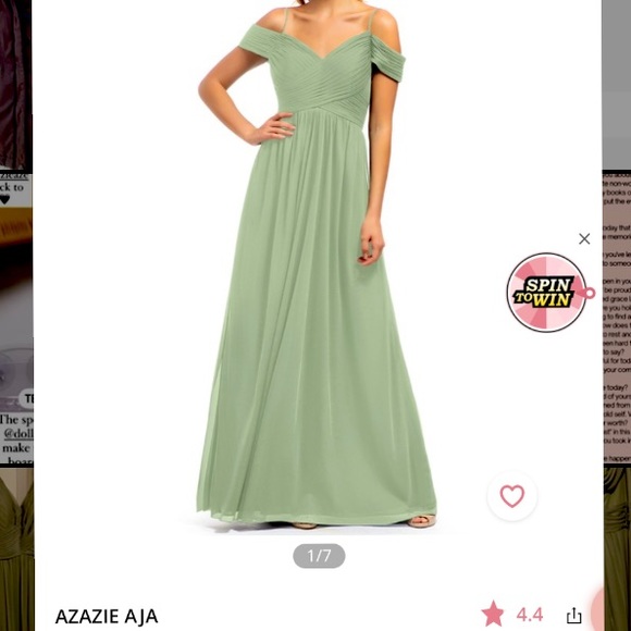 Azazie Dresses & Skirts - Azazie Aja, Dusty Sage